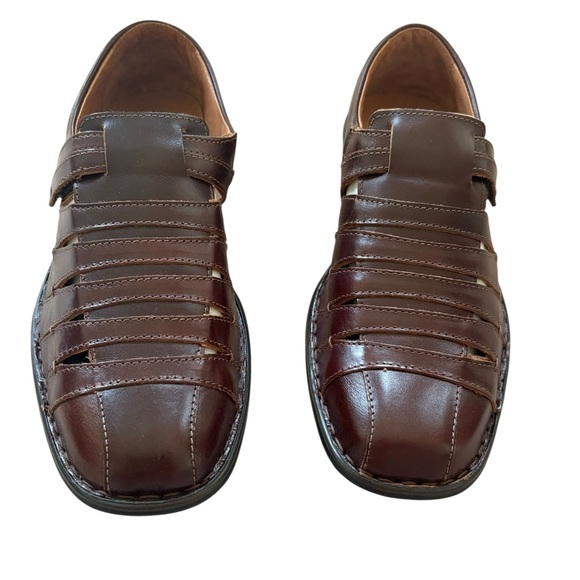 Josef Seibel Brown Leather Loafers Slip-Ons - Picture 2 of 9